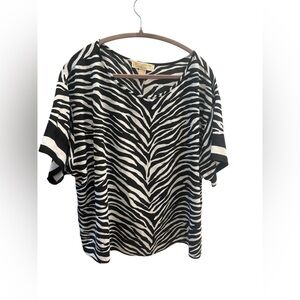Zebra Print Women's Top Michael Kors L